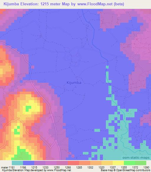 Kijumba,Uganda Elevation Map
