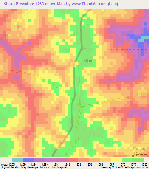 Kijoro,Uganda Elevation Map