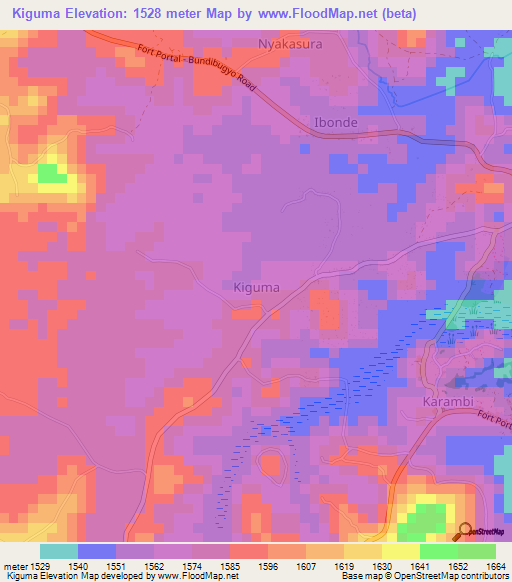 Kiguma,Uganda Elevation Map