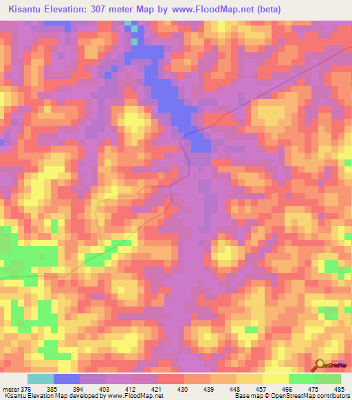 Kisantu,Congo (Kinshasa) Elevation Map