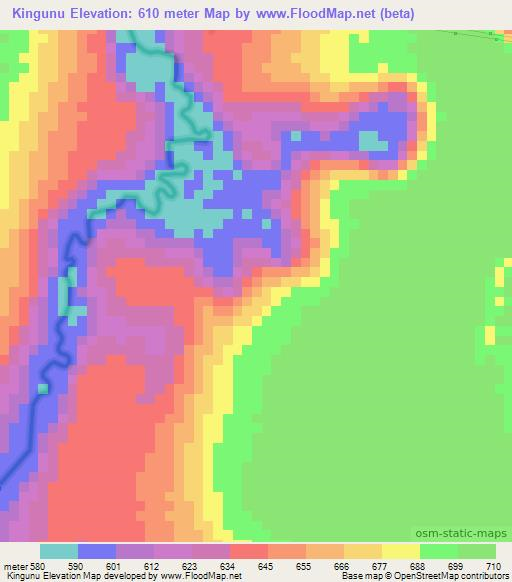 Kingunu,Congo (Kinshasa) Elevation Map