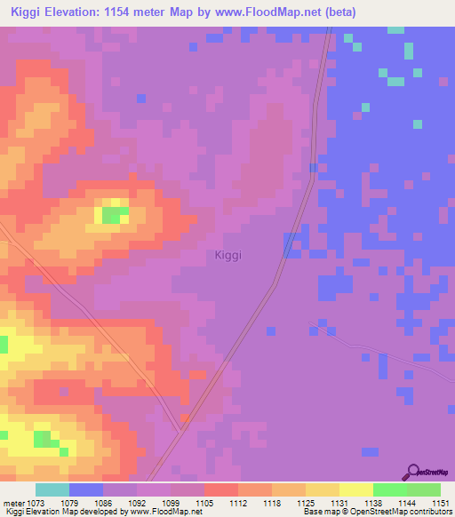 Kiggi,Uganda Elevation Map