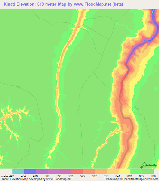 Kinati,Congo (Kinshasa) Elevation Map