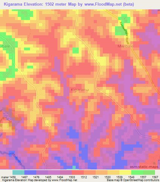 Kigarama,Uganda Elevation Map