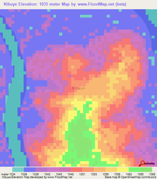 Kibuye,Uganda Elevation Map