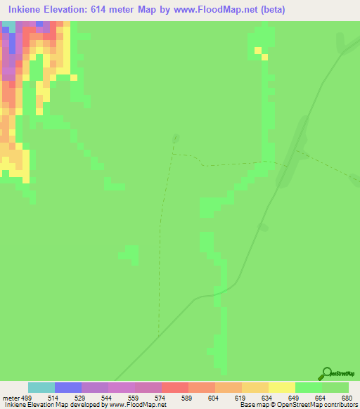 Inkiene,Congo (Kinshasa) Elevation Map