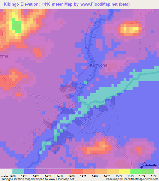 Kibingo,Uganda Elevation Map