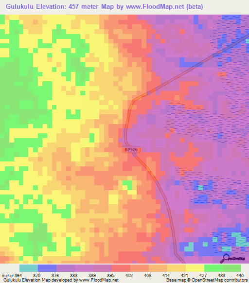 Gulukulu,Congo (Kinshasa) Elevation Map
