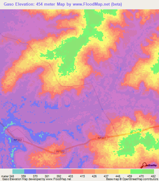Gaso,Congo (Kinshasa) Elevation Map