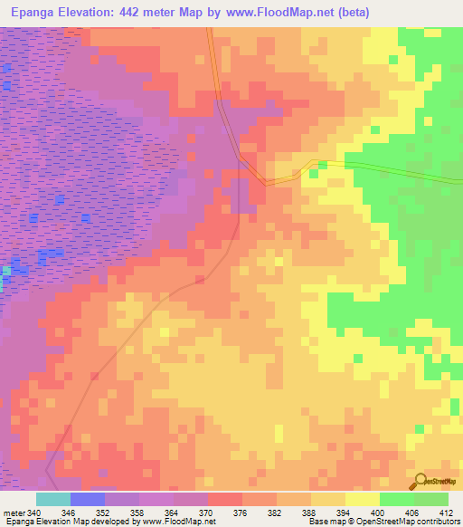 Epanga,Congo (Kinshasa) Elevation Map
