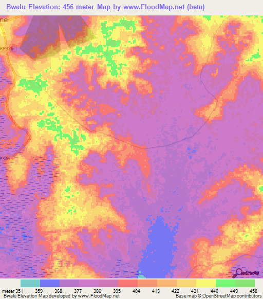 Bwalu,Congo (Kinshasa) Elevation Map