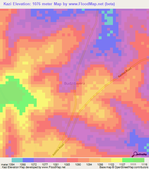 Kazi,Uganda Elevation Map