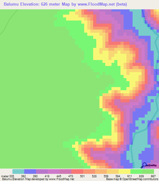 Balumu,Congo (Kinshasa) Elevation Map