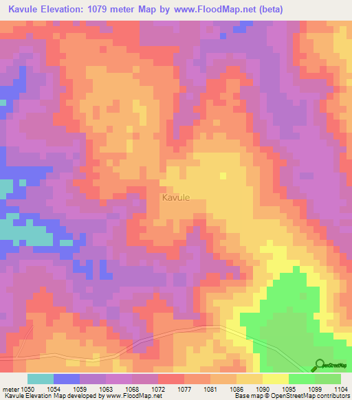 Kavule,Uganda Elevation Map