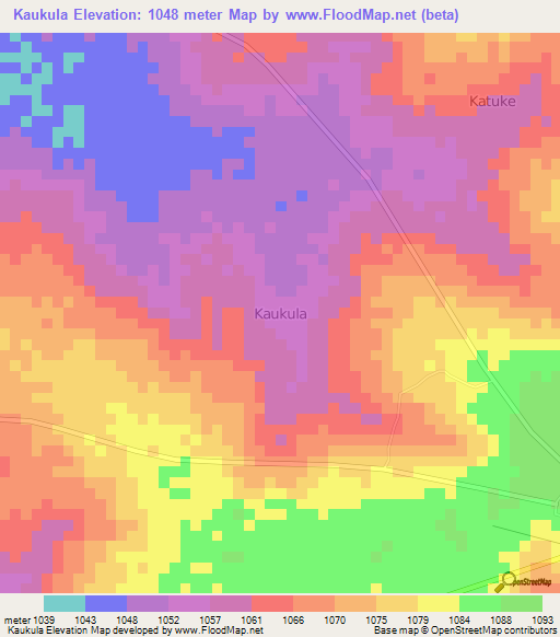 Kaukula,Uganda Elevation Map