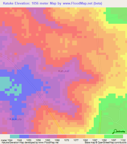 Katuke,Uganda Elevation Map
