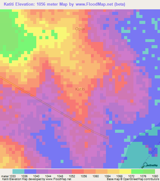 Katiti,Uganda Elevation Map