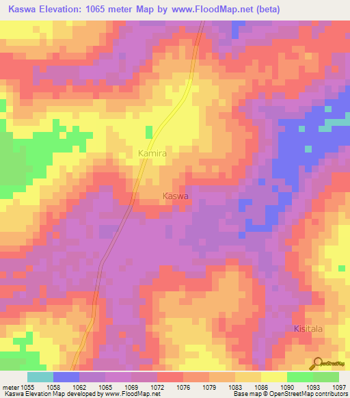 Kaswa,Uganda Elevation Map