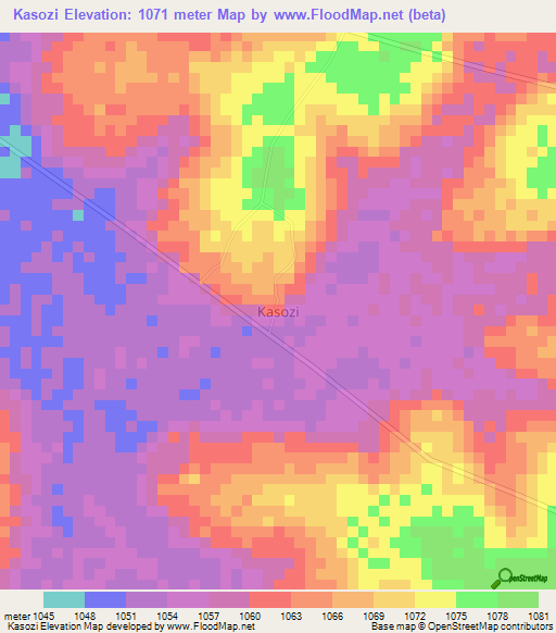Kasozi,Uganda Elevation Map