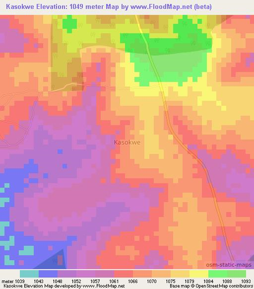 Kasokwe,Uganda Elevation Map