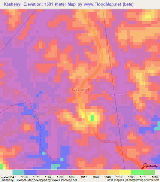 Kashenyi,Uganda Elevation Map