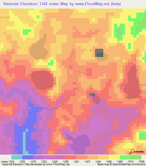 Kasenda,Uganda Elevation Map