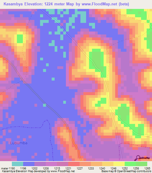 Kasambya,Uganda Elevation Map