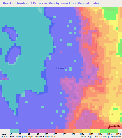 Kasaka,Uganda Elevation Map