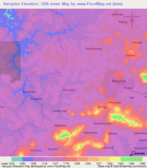 Karujubu,Uganda Elevation Map