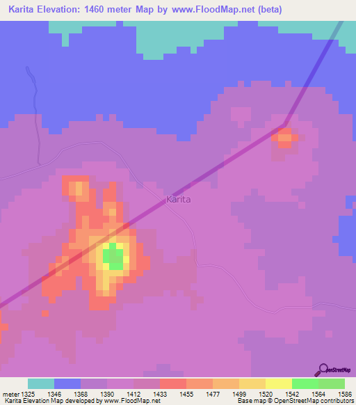 Karita,Uganda Elevation Map