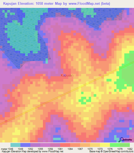 Kapujan,Uganda Elevation Map