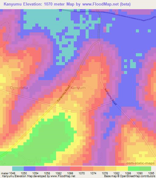 Kanyumu,Uganda Elevation Map