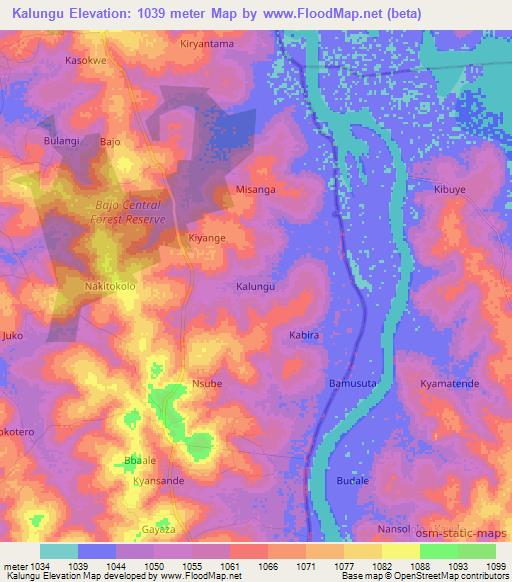 Kalungu,Uganda Elevation Map