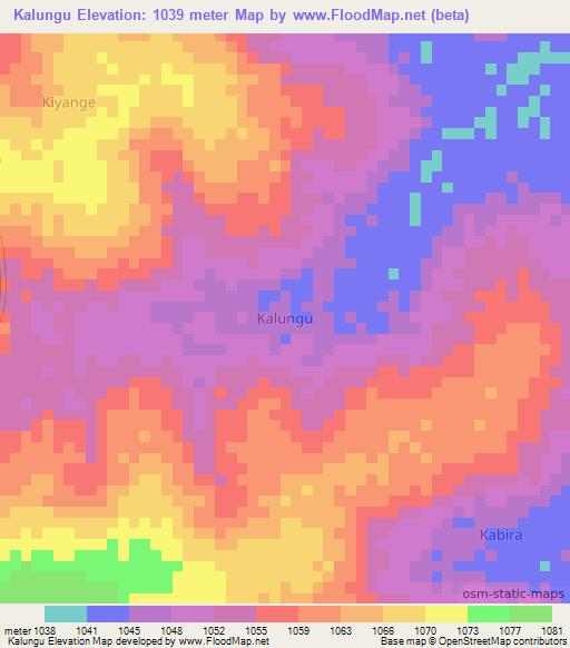 Kalungu,Uganda Elevation Map