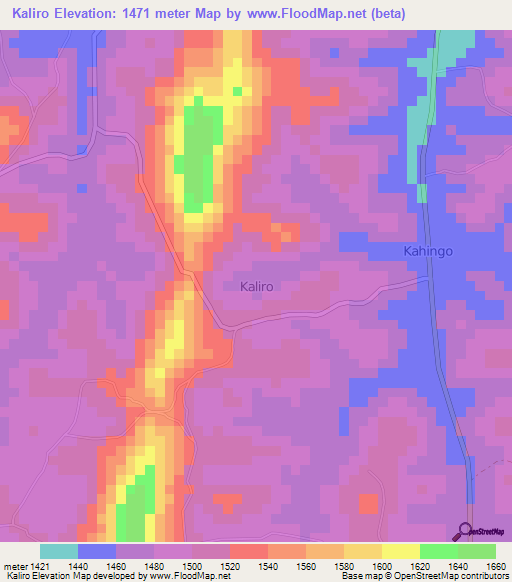 Kaliro,Uganda Elevation Map