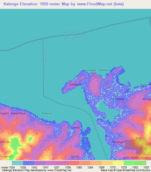 Kalenge,Uganda Elevation Map