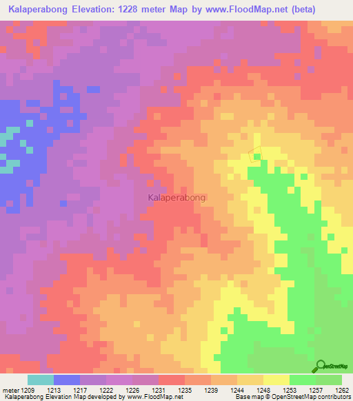 Kalaperabong,Uganda Elevation Map