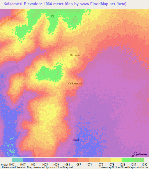 Kaikamosi,Uganda Elevation Map