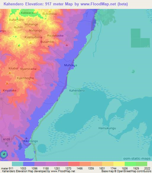 Kahendero,Uganda Elevation Map