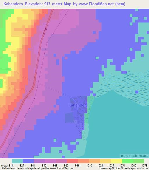 Kahendero,Uganda Elevation Map