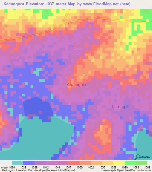 Kadunguru,Uganda Elevation Map