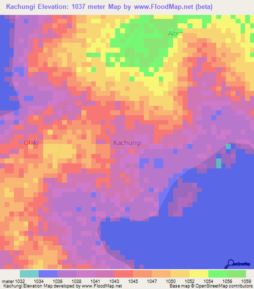 Kachungi,Uganda Elevation Map