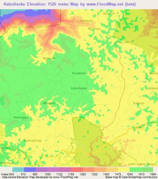 Kabulisoke,Uganda Elevation Map