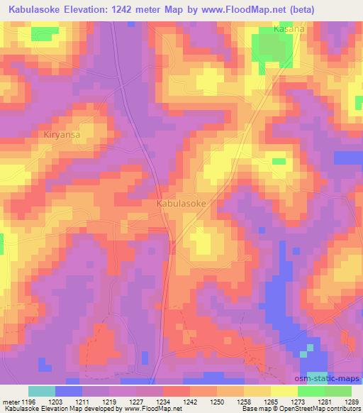Kabulasoke,Uganda Elevation Map
