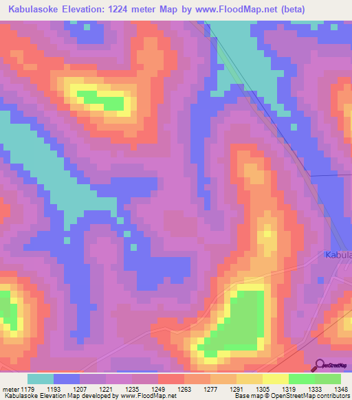 Kabulasoke,Uganda Elevation Map
