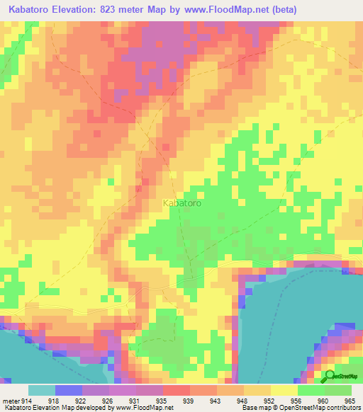 Kabatoro,Uganda Elevation Map