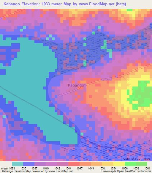 Kabango,Uganda Elevation Map