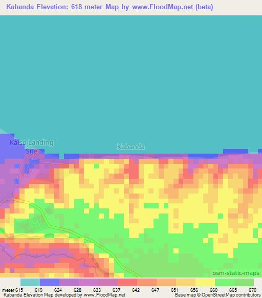 Kabanda,Uganda Elevation Map