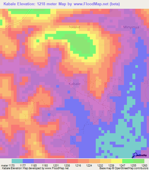 Kabale,Uganda Elevation Map