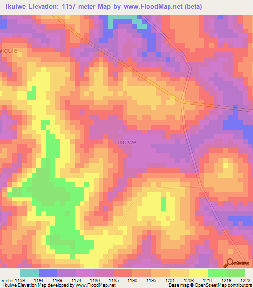 Ikulwe,Uganda Elevation Map